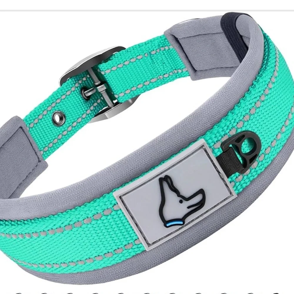 *Bundle Item 50% off* Dog Collar with Metal Buckle - Green Small 12-15” S